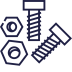 One-Size Nut & Bolt Construction Logo